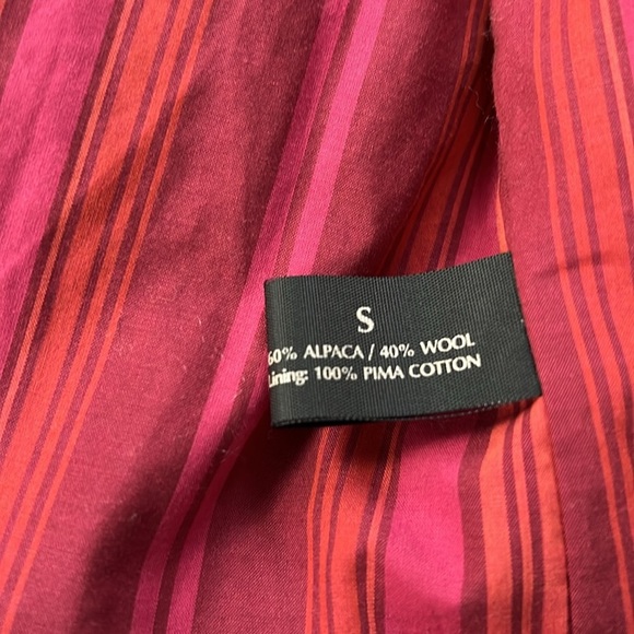 Alpaca III Burgundy Alpaca Wool Blend Jacket - Picture 6 of 6